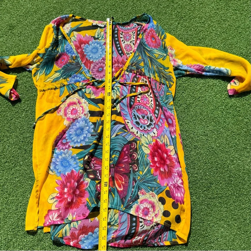 Paradise Sheer Floral Coverup, One‎ Size, EUC